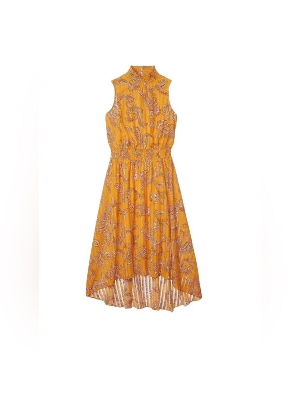 Nanette Lepore Gold Paisley Dress Size 8 - Picture 4 of 7
